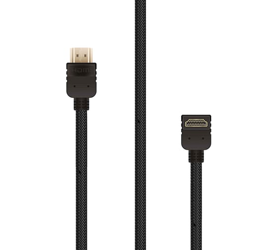 Кабель Rombica Digital HX10AB/ 1 метр/ HDMI 2 0b/ угловой разъем CB-HX10AB