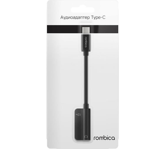 Адаптер Rombica Type-C Adapter USB-C m - 3 5mm f + USB Type-C f/ для смартфонов TC-00190