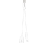 Адаптер Rombica Type-C Adapter USB-C m - Jack 3 5mm f + USB-C f/ для смартфонов TC-00110