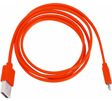 Кабель Rombica USB - Lightning MFI, ПВХ Плоский, 1м, красный DIGITAL MR-01 CB-MR01R