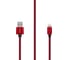 Кабель Rombica USB - Lightning, Текстиль, 2м, Красный Digital IB-04 CB-IB04R 2