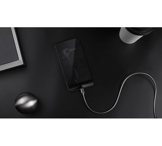 Кабель Rombica USB - micro USB, металл, 1м, серебряный Digital AS-10 CB-AS10