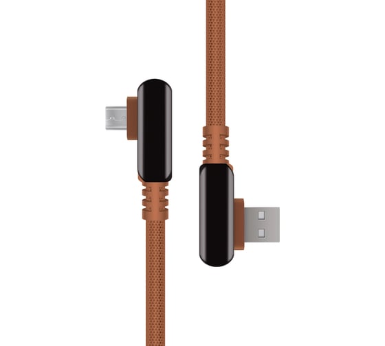 Кабель Rombica USB - micro USB, Нейлон, 1.2м, Коричневый Digital Electron M MPQ-002