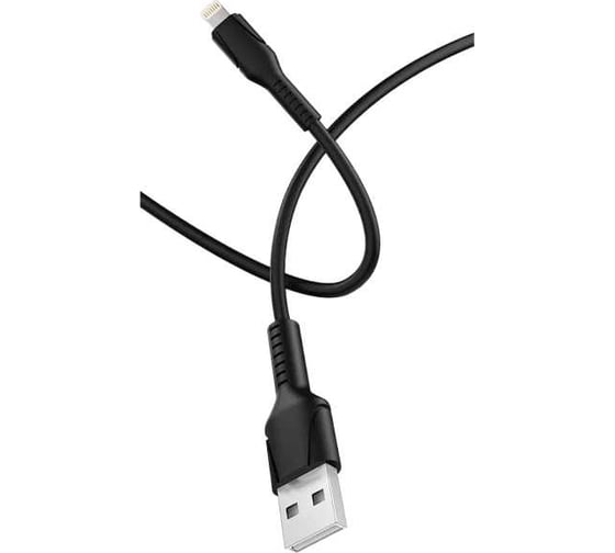 Кабель GoPower GP21L USB (m)-Lightning (m) 2.4A силикон черный 00-00028370