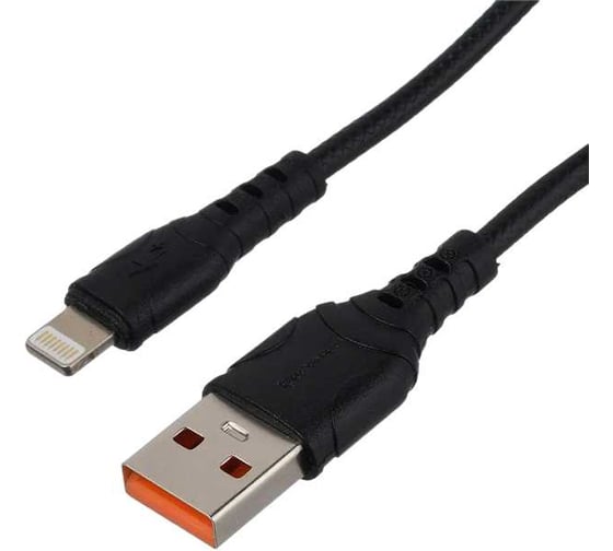 Кабель GoPower GP06L USB (m)-Lightning (m) 1.0м 2.4A ПВХ черный 00-00022784 1