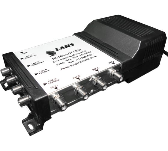 Переключатель LANS LCT LS 54,5х4 с ТВ входом, активный Л00002320