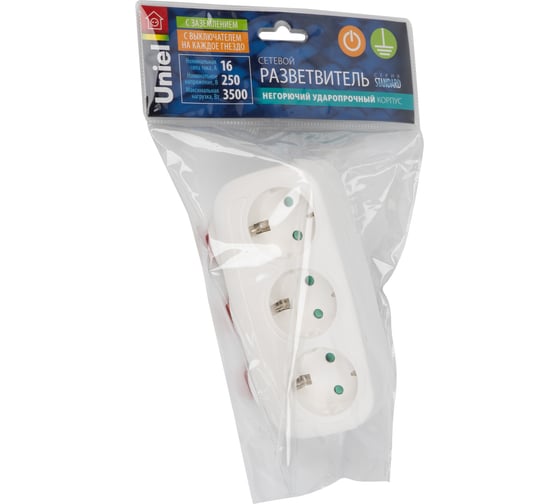 Разветвитель Uniel S-GES3-16OB WHITE UL-00011239