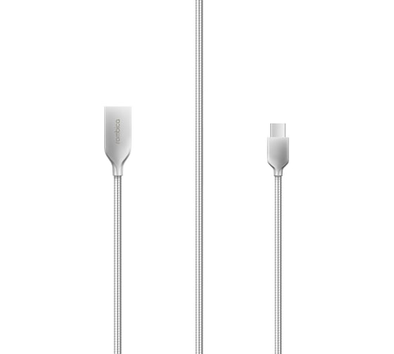 Кабель Rombica USB - USB Type-C, Металл, 1м, Серебряный Digital CS-10 CB-CS10
