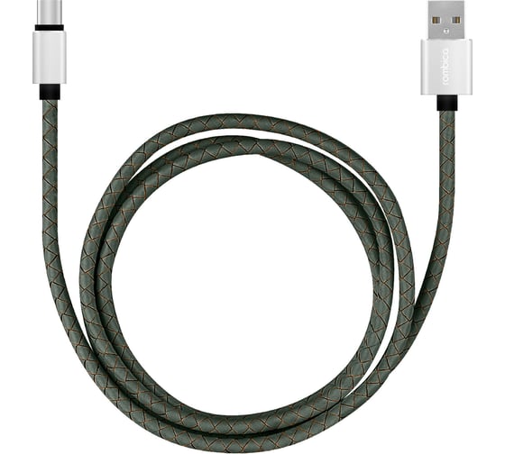 Кабель Rombica USB - USB Type-C, Эко-кожа, 1м, Темно-зеленый Digital CL-01 CB-CL01