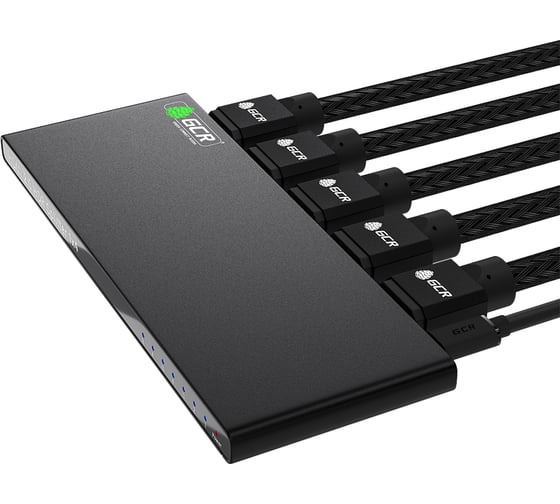 Разветвитель HDMI GCR v2.0 1 на 4 выхода 4Kx2K 60Hz 18Гбит/с чёрный VIVVKI4 1