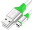 Кабель TypeC GCR 0.5m быстрая зарядка белый, AL корпус серебро, зелёный ПВХ VIV52I025 1