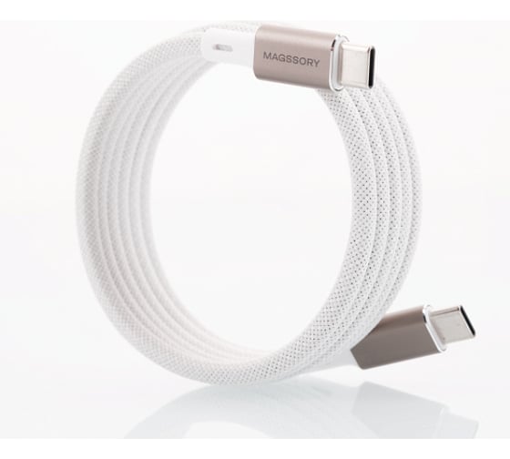 Магнитный кабель MAGSSORY 60W USB-C, 1,2м, титан CBL001 Ti