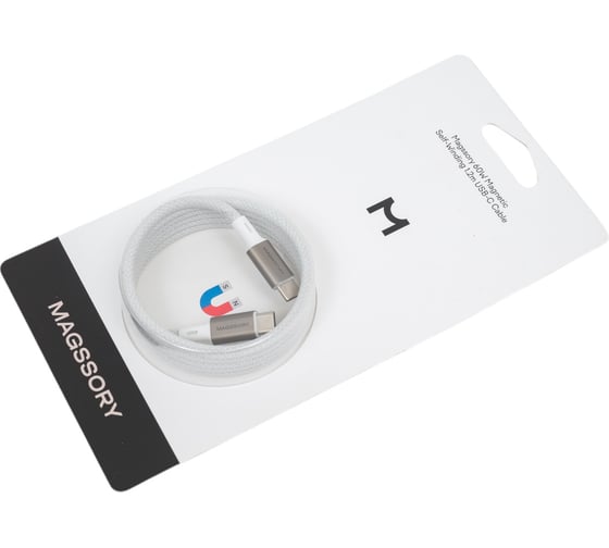 Магнитный кабель MAGSSORY 60W USB-C, 1,2м, титан CBL001 Ti