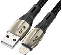 Кабель GCR 1.7m для iPhone iPad Air MFI series MERCEDES BLACK NYLON VIV52I003