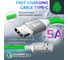 Кабель TypeC GCR QC 1.0m быстрая зарядка, зеленый нейлон, AL корпус серебро, белый ПВХ VIV52I497 6