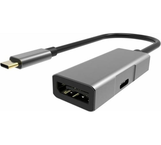Адаптер VCOM USB 3.1 Type-C/m - DisplayPort/f , 4K@60Hz, PD charging, Aluminum Shell, CU453