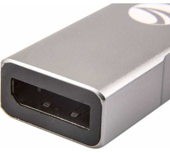 Адаптер VCOM USB 3.1 Type-C/m - DisplayPort/f , 4K@60Hz, PD charging, Aluminum Shell, CU453
