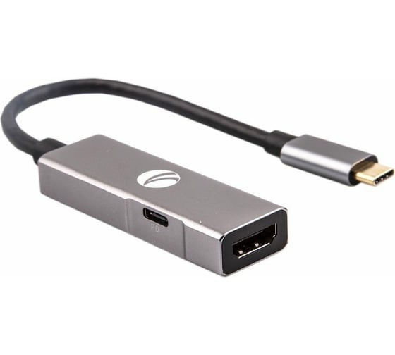 Адаптер VCOM USB 3.1 Type-C/m - HDMI A/f , 4K@60Hz, PD charging, Aluminum Shell, CU452