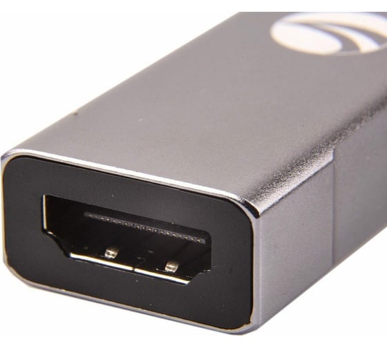 Адаптер VCOM USB 3.1 Type-C/m - HDMI A/f , 4K@60Hz, PD charging, Aluminum Shell, CU452