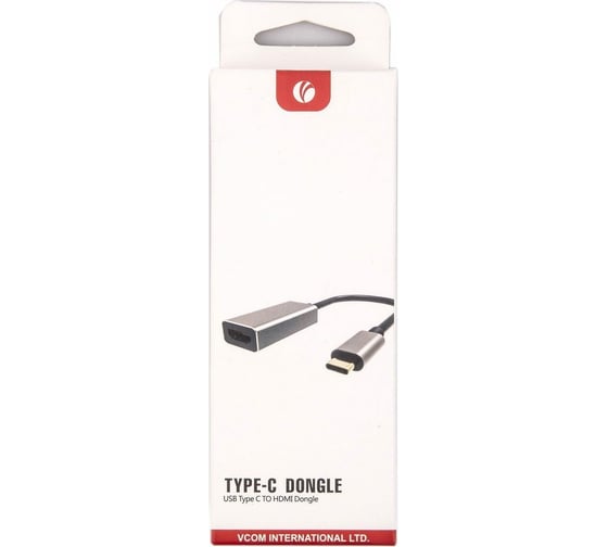 Aдаптер VCOM USB 3.1 Type-C/m --HDMI A/f 4K@60Hz, Aluminum Shell, CU423T