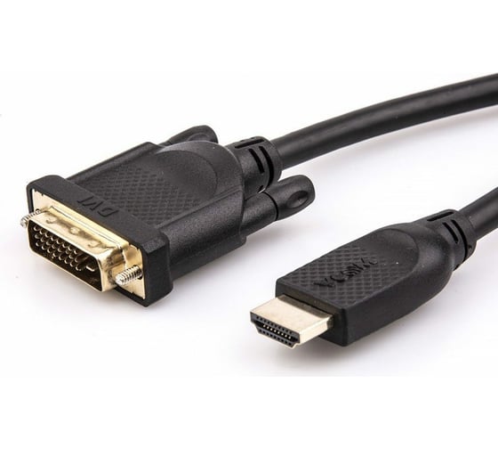Кабель VCOM HDMI AM/DVI 24+1M, 10м, CU, 1080P@60Hz, 2F, CG484GD-10M