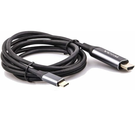 Кабель-адаптер VCOM USB 3.1 Type-C/m - HDMI A/m 4K@60Hz, 1.8m ,Aluminium Shell, CU423MC-1.8M