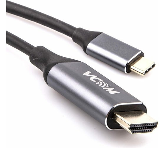 Кабель-адаптер VCOM USB 3.1 Type-C/m - HDMI A/m 4K@60Hz, 1.8m ,Aluminium Shell, CU423MC-1.8M