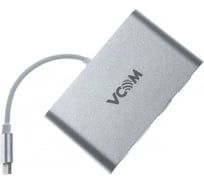 Кабель-адаптер VCOM USB 3.1 Type-C/M - HDMI+USB3.0+RJ45+PD charging CU455