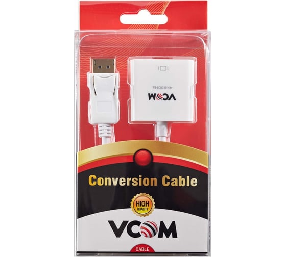 Кабель-переходник VCOM DisplayPort M - HDMI F, 0.2m, 4K 30Hz CG601-4K3