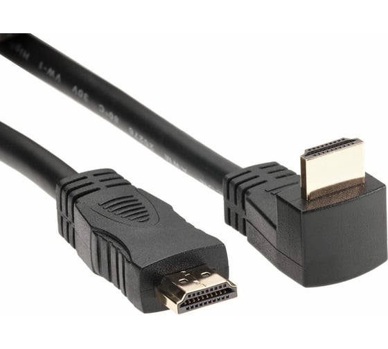 Кабель VCOM HDMI=HDMI-угловой коннектор 90 градусов, 1.8м, 2.0V CG523-1.8M