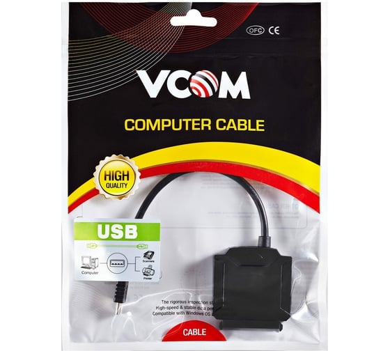 Кабель-адаптер VCOM Type-C - SATA III 2.5+SSD, CU819