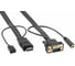 Кабель-переходник VCOM HDMI/M+micro USB -VGA_M+audio 1,8м 1080*60Hz, CG598-1.8M 2