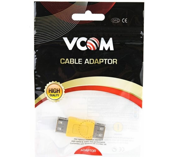 Переходник VCOM USB 2.0 A F - A F CA408