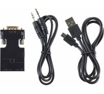 Переходник VCOM VGA/M+audio+micro USB - HDMI/F, 1080*60Hz, CA337