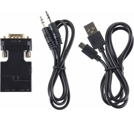 Переходник VCOM VGA/M+audio+micro USB - HDMI/F, 1080*60Hz, CA337 1