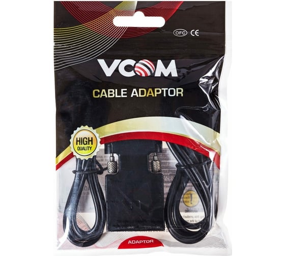 Переходник VCOM VGA/M+audio+micro USB - HDMI/F, 1080*60Hz, CA337