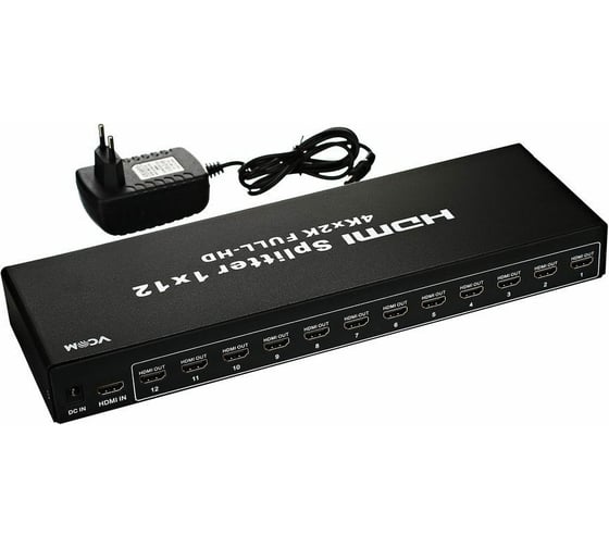 Разветвитель VCOM HDMI Spliitter 1=12, 3D Full-HD, 1.4v, каскадируемый DD4112