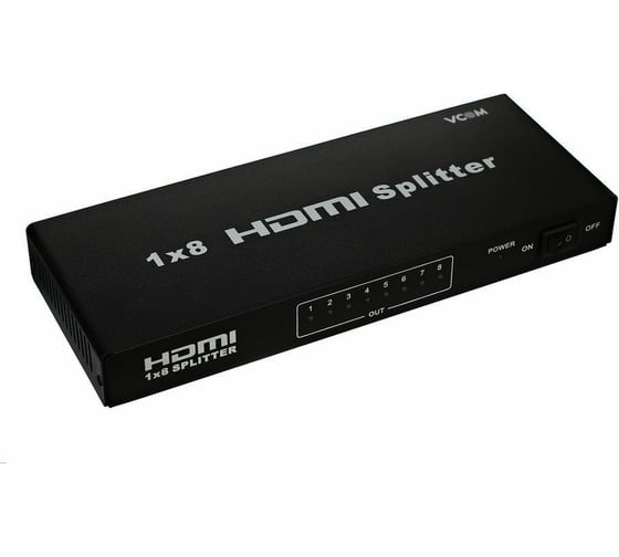 Разветвитель VCOM HDMI Spliitter 1=8 3D Full-HD 1.4v, каскадируемый DD418A/VDS8048D 1
