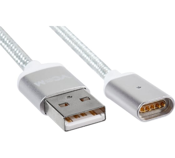 Кабель с магнитным адаптером VCOM USB 2.0 A/m --> micro-B 5P, 1м VUS7000-1M