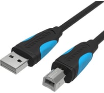 Кабель Vention USB 2.0 AM/BM - 5м, черный VAS-A16-B500