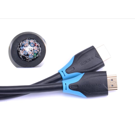 Кабель HDMI Vention High speed v1.4 with Ethernet 19M/19M - 2м VAA-B01-L200