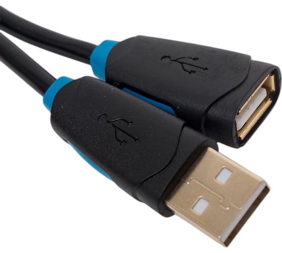 Кабель-удлинитель Vention USB 2.0 AM/AF - 2м, чёрный CBCBH