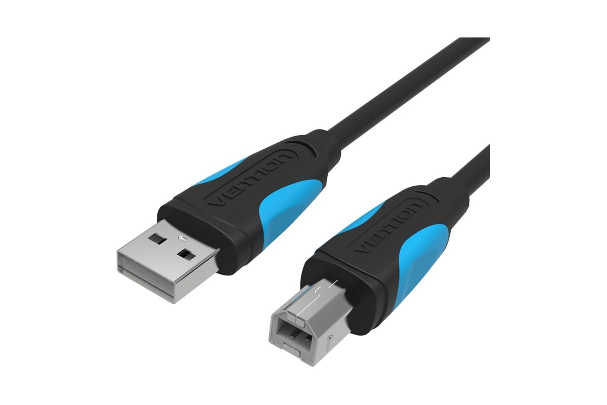 Кабель Vention USB 2.0 AM/BM - 1м, черный VAS-A16-B100 - выгодная цена,  отзывы, характеристики, фото - купить в Москве и РФ