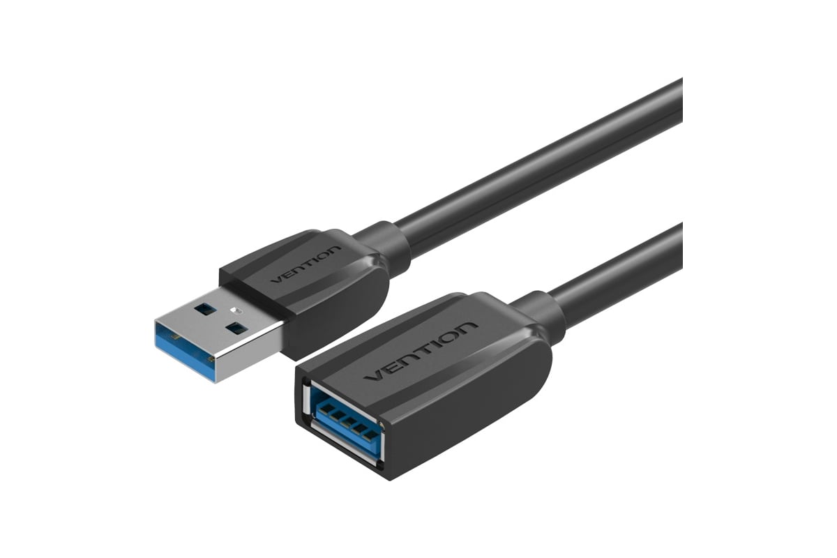 Кабель-удлинитель Vention USB 3.0 AM/AF - 2м Black Edition VAS-A45-B200 -  выгодная цена, отзывы, характеристики, фото - купить в Москве и РФ