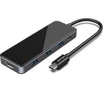 Мультифункциональный хаб Vention USB-C > HDMI v2.0/3xUSB 3.0 OTG/PD THPBB