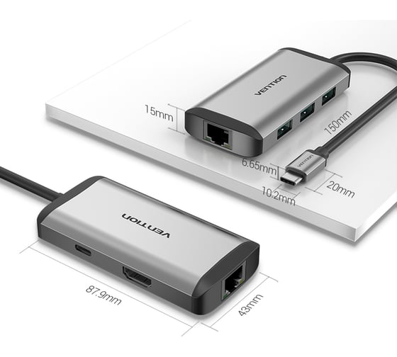 Мультифункциональный хаб Vention USB Type C 6 в 1 CNCHB