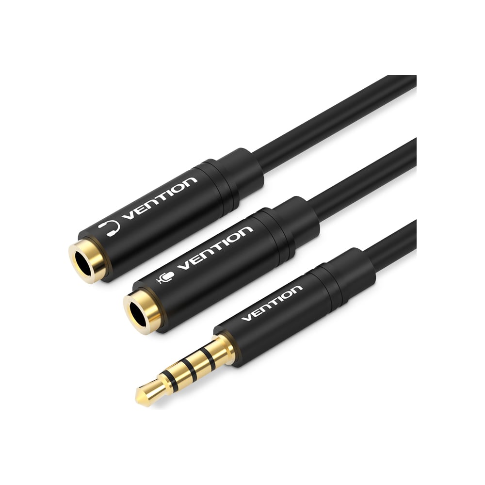 Гибкий переходник-разветвитель Vention Jack 3.5 mm M 4 pin/Jack 3.5 mm ...