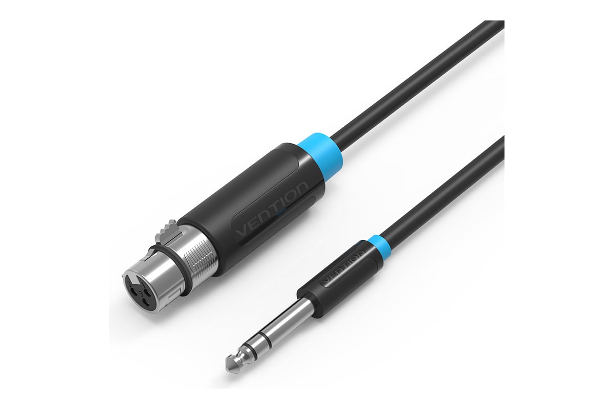 Аудио кабель Vention Jack 6.5 M/XLR F - 1.5м BBEBG - выгодная цена, отзывы,  характеристики, фото - купить в Москве и РФ