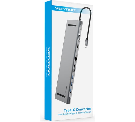 Мультифункциональная док-станция Vention USB Type C 10 в 1 CMCHB