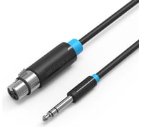 Аудио кабель Vention Jack 6.5 M/XLR F - 8м BBEBK